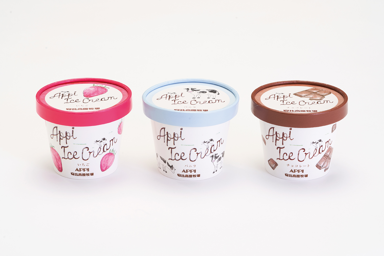 安比高原牧場アイスクリーム「カップアイス・クッキーアイス」／ パッケージデザイン